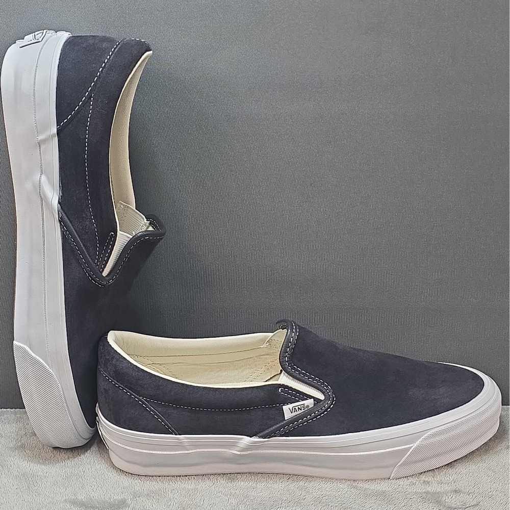 Vans Premium Pig Suede Slip-On 98 Sneakers Shoes Nine Iron VN000D5AEPW Men's US
